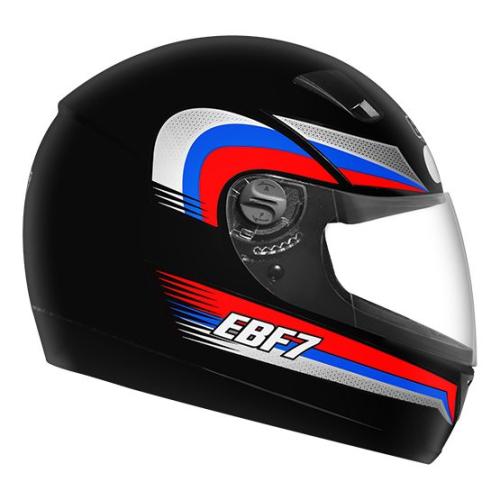 Capacete Ebf 7 Line Pto/Azul